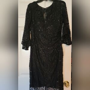Nightmare black sequined/lace cocktail dress